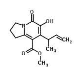 CAS#: 866393-52-4, Methyl 7-(3-buten-2-yl)-6-hydroxy-5-oxo-1,2,3,5-tetrahydro-8-indolizinecarboxylate