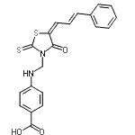 CAS#: 86650-15-9, 4-[({(5E)-4-Oxo-5-[(2E)-3-phenyl-2-propen-1-ylidene]-2-thioxo-1,3-thiazolidin-3-yl}methyl)amino]benzoic acid