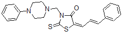 CAS#: 86650-19-3, 3-[(4-Phenyl-1-Piperazinyl)Methyl]-5-(3-Phenyl-2-Propen-1-Ylidene)-2-Thioxo-4-Thiazolidinone