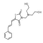 CAS#: 86650-23-9, (5E)-3-{[Bis(2-hydroxyethyl)amino]methyl}-5-[(2E)-3-phenyl-2-propen-1-ylidene]-2-thioxo-1,3-thiazolidin-4-one