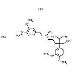 CAS#: 86656-07-7, 2-(3,4-Dimethoxyphenyl)-N<sup>5</sup>-[2-(3,4-dimethoxyphenyl)ethyl]-2-isopropyl-N<sup>5</sup>-methyl-1,5-pentanediamine dihydrochloride