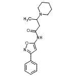 CAS 登录号：86683-94-5， N-(3-苯基-1,2-恶唑-5-基)-3-(1-哌啶基)丁酰胺