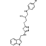 CAS#: 86717-06-8, 1-[(4-Bromophenyl)amino]-3-({5-[(1H-indol-3-ylmethyl)amino]-1,3,4-thiadiazol-2-yl}sulfanyl)-2-propanol