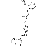 CAS#: 86717-09-1, 1-({5-[(1H-Indol-3-ylmethyl)amino]-1,3,4-thiadiazol-2-yl}sulfanyl)-3-[(2-methoxyphenyl)amino]-2-propanol