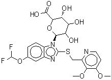 CAS#: 867300-67-2, 5-(Difluoromethoxy)-2-{[(3,4-dimethoxy-2-pyridinyl)methyl]sulfanyl}-1-(beta-L-glycero-hexopyranuronosyl)-1H-benzimidazole