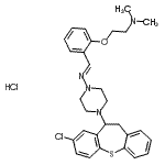 CAS#: 86759-06-0, 2-{2-[(E)-{[4-(8-Chloro-10,11-dihydrodibenzo[b,f]thiepin-10-yl)-1-piperazinyl]imino}methyl]phenoxy}-N,N-dimethylethanamine hydrochloride (1:1)