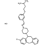 CAS#: 86759-08-2, 2-{3-[(E)-{[4-(8-Chloro-10,11-dihydrodibenzo[b,f]thiepin-10-yl)-1-piperazinyl]imino}methyl]phenoxy}-N,N-dimethylethanamine hydrochloride (1:1)