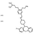 CAS#: 86759-10-6, 2-{4-[(E)-{[4-(8-Chloro-10,11-dihydrodibenzo[b,f]thiepin-10-yl)-1-piperazinyl]imino}methyl]-2-ethoxyphenoxy}-N,N-dimethylethanamine dihydrochloride