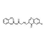 CAS#: 86816-92-4, N<sup>2</sup>-[(6-Bromo-4-oxo-3(4H)-quinazolinyl)methyl]-N-[(2-methylphenyl)carbamoyl]glycinamide