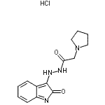 CAS#: 86873-13-4, N'-(2-Oxo-2H-indol-3-yl)-2-(1-pyrrolidinyl)acetohydrazide hydrochloride (1:1)