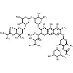 CAS#: 86917-62-6, 1-C-(7-{[4-O-Acetyl-2,6-dideoxy-3-O-(2,6-dideoxyhexopyranosyl)hexopyranosyl]oxy}-3-{[2,6-dideoxy-4-O-isobutyryl-3-C-methylhexopyranosyl-(1->3)-2,6-dideoxyhexopyranosyl-(1->3)-2,6-dideoxyhexopyranosyl] oxy}-5,10-dihydroxy-6-methyl-4-oxo-1,2,3,4-tetrahydro-2-anthracenyl)-5-deoxy-1-O-methylpent-2-ulose