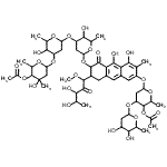 CAS#: 86917-64-8, 1-C-(7-{[4-O-Acetyl-2,6-dideoxy-3-O-(2,6-dideoxyhexopyranosyl)hexopyranosyl]oxy}-3-{[4-O-acetyl-2,6-dideoxy-3-C-methylhexopyranosyl-(1->3)-2,6-dideoxyhexopyranosyl-(1->3)-2,6-dideoxyhexopyranosyl]oxy} -5,10-dihydroxy-6-methyl-4-oxo-1,2,3,4-tetrahydro-2-anthracenyl)-5-deoxy-1-O-methylpent-2-ulose
