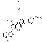CAS#: 86936-92-7, (2S,3S,4R,5R)-3-{[(2S)-2-Amino-3-(4-methoxyphenyl)propanoyl]amino}-5-(6-amino-9H-purin-9-yl)-4-hydroxytetrahydro-2-furancarboxylic acid dihydrochloride