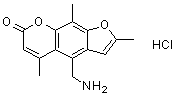 CAS#: 86996-93-2, 4-(Aminomethyl)-2,5,9-trimethyl-7H-furo[3,2-g]chromen-7-one hydrochloride (1:1)