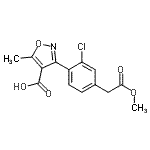 CAS#: 870194-63-1, 3-[2-Chloro-4-(2-methoxy-2-oxoethyl)phenyl]-5-methyl-1,2-oxazole-4-carboxylic acid