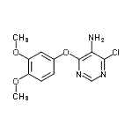 CAS 登录号：870257-96-8， 4-氯-6-(3,4-二甲氧基苯氧基)-5-嘧啶胺