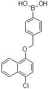 CAS 登录号：870778-84-0， (4-{[(4-氯-1-萘基)氧基]甲基}苯基)硼酸