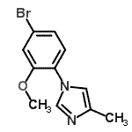 CAS 登录号：870838-56-5， 1-(4-溴-2-甲氧基苯基)-4-甲基-1H-咪唑