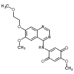 CAS#: 870959-98-1, 2-Methoxy-5-{[6-methoxy-7-(2-methoxyethoxy)-4-quinazolinyl]amino}-1,4-benzoquinone