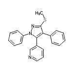 CAS#: 871110-17-7, 3-[3-(Methylsulfanyl)-1,4-diphenyl-1H-pyrazol-5-yl]pyridine