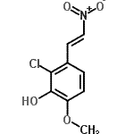 CAS 登录号：871126-36-2， 2-氯-6-甲氧基-3-[(E)-2-硝基乙烯基]苯酚