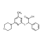 CAS 登录号：87125-97-1， {[4-甲基-6-(4-吗啉基)-2-嘧啶基]硫基}(苯基)乙酸