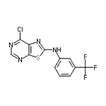 CAS#: 871266-82-9, 7-Chloro-N-[3-(trifluoromethyl)phenyl][1,3]thiazolo[5,4-d]pyrimidin-2-amine