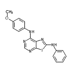 CAS#: 871266-93-2, N<sup>7</sup>-(4-Methoxyphenyl)-N<sup>2</sup>-phenyl[1,3]thiazolo[5,4-d]pyrimidine-2,7-diamine