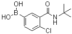 CAS 登录号：871332-72-8， {4-氯-3-[(2-甲基-2-丙基)氨基甲酰]苯基}硼酸