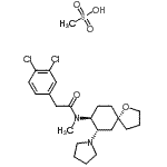 CAS#: 87173-97-5, 2-(3,4-Dichlorophenyl)-N-methyl-N-[(5R,7S,8S)-7-(1-pyrrolidinyl)-1-oxaspiro[4.5]dec-8-yl]acetamide methanesulfonate (1:1)