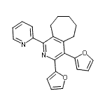 CAS#: 871798-84-4, 3,4-Di(2-furyl)-1-(2-pyridinyl)-6,7,8,9-tetrahydro-5H-cyclohepta[c]pyridine
