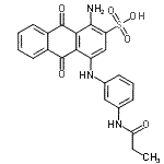 CAS#: 87186-92-3, 1-Amino-9,10-dioxo-4-{[3-(propionylamino)phenyl]amino}-9,10-dihydro-2-anthracenesulfonic acid
