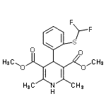 CAS#: 87240-31-1, Dimethyl 4-{2-[(difluoromethyl)sulfanyl]phenyl}-2,6-dimethyl-1,4-dihydro-3,5-pyridinedicarboxylate