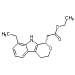 CAS#: 87249-11-4, Ethyl [(1S)-8-ethyl-1,3,4,9-tetrahydropyrano[3,4-b]indol-1-yl]acetate