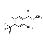 CAS 登录号:872624-52-7, 甲基2-氨基-5-碘-4-(三氟甲基)苯甲酸酯