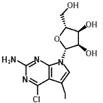 CAS#: 873792-94-0, 4-Chloro-5-iodo-7-(beta-D-ribofuranosyl)-7H-pyrrolo[2,3-d]pyrimidin-2-amine