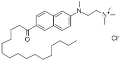 CAS#: 87393-54-2, N,N,N-Trimethyl-2-[methyl[6-(1-oxohexadecyl)-2-naphthalenyl]amino]-Ethanaminium chloride
