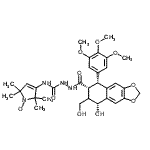 CAS#: 87435-55-0, 3-{[(2-{[(5R,6R,8R)-8-Hydroxy-7-(hydroxymethyl)-5-(3,4,5-trimethoxyphenyl)-5,6,7,8-tetrahydronaphtho[2,3-d][1,3]dioxol-6-yl]carbonyl}hydrazino)carbonyl]amino}-2,2,5,5-tetramethyl-2,5-dihydro-1H-pyrrol -1-olate