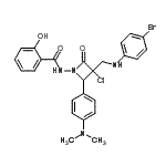 CAS 登录号：87444-03-9， N-(3-{[(4-溴苯基)氨基]甲基}-3-氯-2-[4-(二甲基氨基)苯基]-4-氧代-1-氮杂环丁基)-2-羟基苯甲酰胺