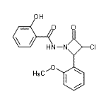 CAS#: 87444-09-5, N-[3-Chloro-2-(2-methoxyphenyl)-4-oxo-1-azetidinyl]-2-hydroxybenzamide