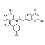 CAS#: 874908-14-2, 2-Ethoxy-4-[2-({1-[2-(3-hydroxy-1-piperidinyl)phenyl]-3-methylbutyl}amino)-2-oxoethyl]benzoic acid