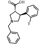 CAS 登录号：874990-50-8， (3R,4S)-1-苄基-4-(2-氟苯基)-3-吡咯烷羧酸