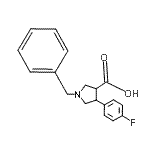 CAS 登录号：874990-59-7， 1-苄基-4-(4-氟苯基)-3-吡咯烷羧酸