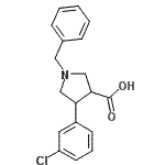 CAS#: 874990-63-3, 1-Benzyl-4-(3-chlorophenyl)-3-pyrrolidinecarboxylic acid