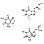 CAS#: 87531-63-3, 7-(2,3-dihydroxypropyl)-1,3-dimethyl-purine-2,6-dione; 1,3-dimethyl-7H-purine-2,6-dione; 7-(2-hydroxypropyl)-1,3-dimethyl-purine-2,6-dione