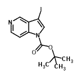CAS#: 877060-48-5, 2-Methyl-2-propanyl 3-iodo-1H-pyrrolo[3,2-c]pyridine-1-carboxylate