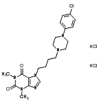 CAS#: 87798-85-4, 7-{4-[4-(4-Chlorophenyl)-1-piperazinyl]butyl}-1,3-dimethyl-3,7-dihydro-1H-purine-2,6-dione dihydrochloride