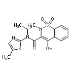 CAS#: 881399-30-0, N-Ethyl-4-hydroxy-2-methyl-N-(5-methyl-1,3-thiazol-2-yl)-2H-1,2-benzothiazine-3-carboxamide 1,1-dioxide