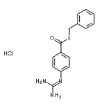 CAS#: 88142-50-1, S-Benzyl 4-[(diaminomethylene)amino]benzenecarbothioate hydrochloride (1:1)