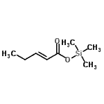 CAS 登录号：88239-45-6， 三甲基硅烷基(2E)-2-戊烯酸酯